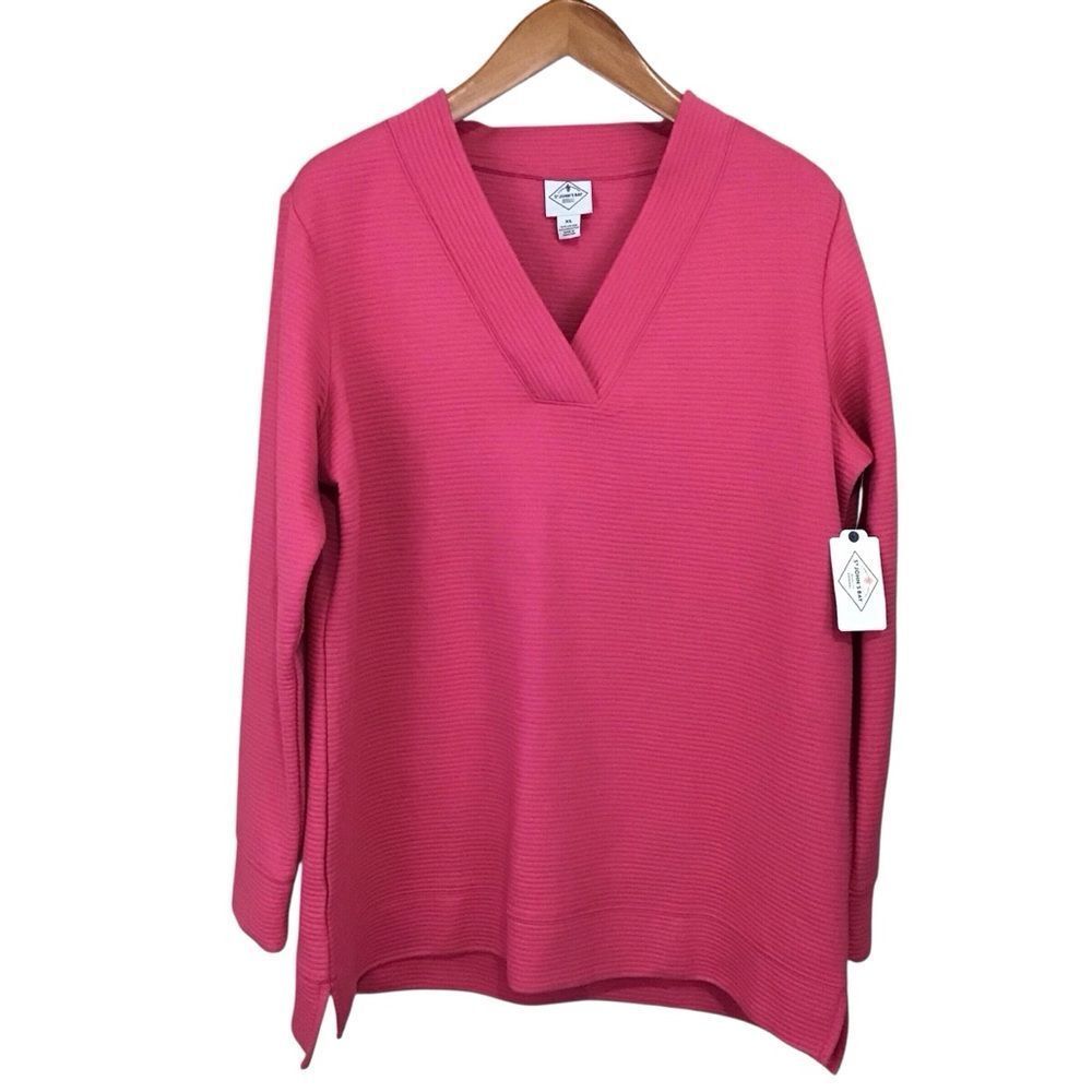 St. John’s Bay Claret Red‎ Pullover V-Neck Top XL NWT